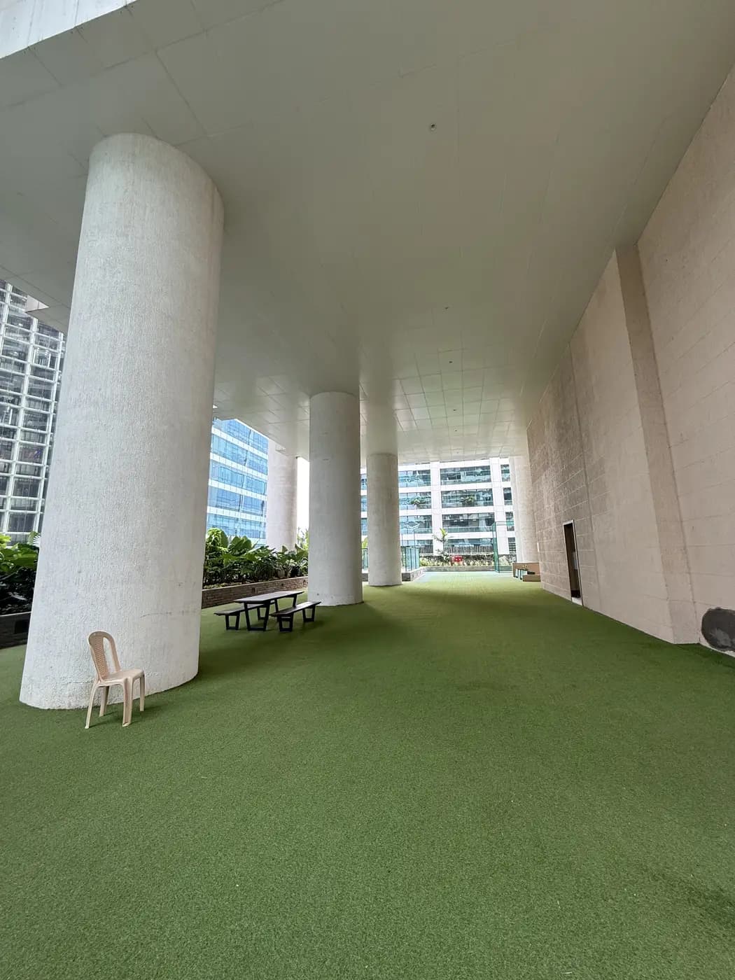 Indiabulls Sky Forest: The covered podium lawn