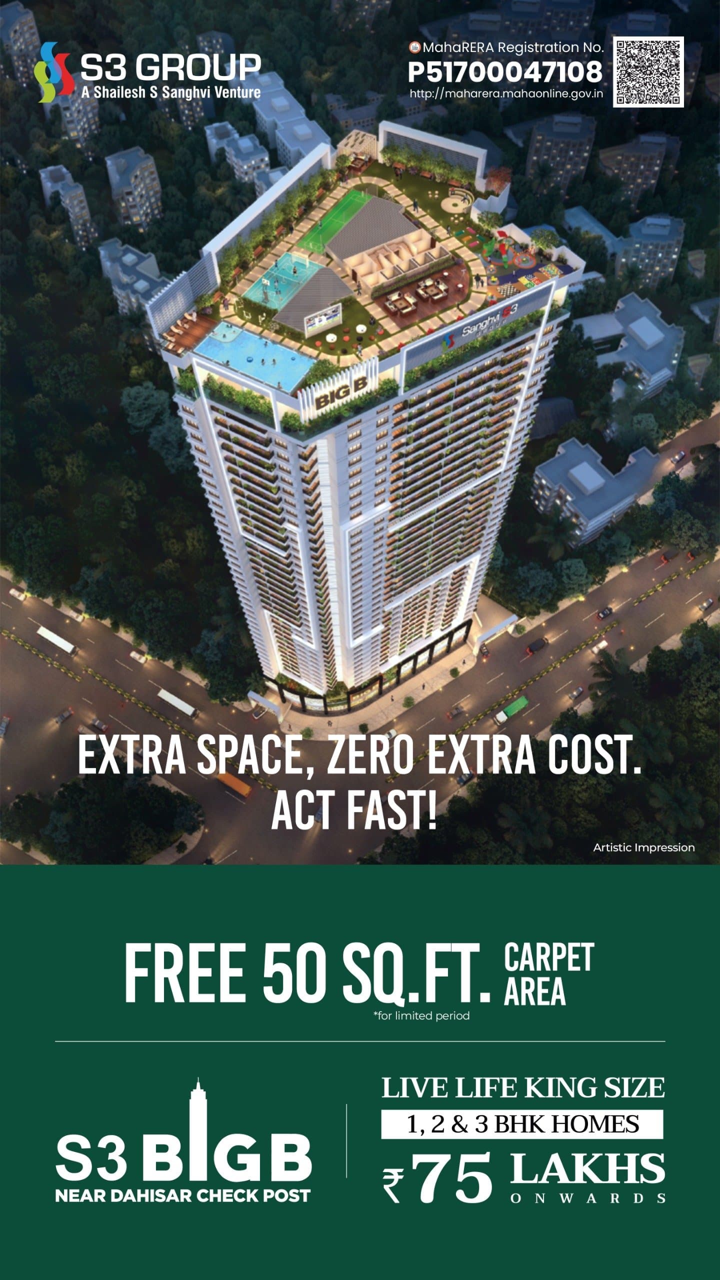 2 BHK SKYGREEN (BIG-B), Mira Road - Photo 1
