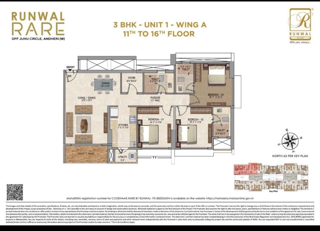 3 BHK Runwal Rare - Sunrise Residences, DN Nagar, Andheri West - Photo 1