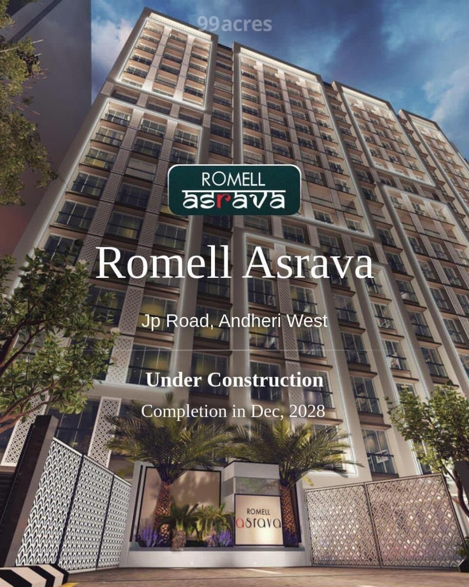 2 BHK, 2+2 BHK Jodi, 3 BHK, 3+2 BHK Jodi Romell Asrava, JP Road, Andheri West, Mumbai — 3.15 Cr onwards