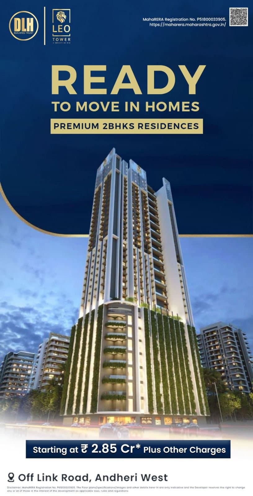 2 BHK Leo Tower, New Link Road, Adarsh Nagar, Andheri (W) - Photo 1