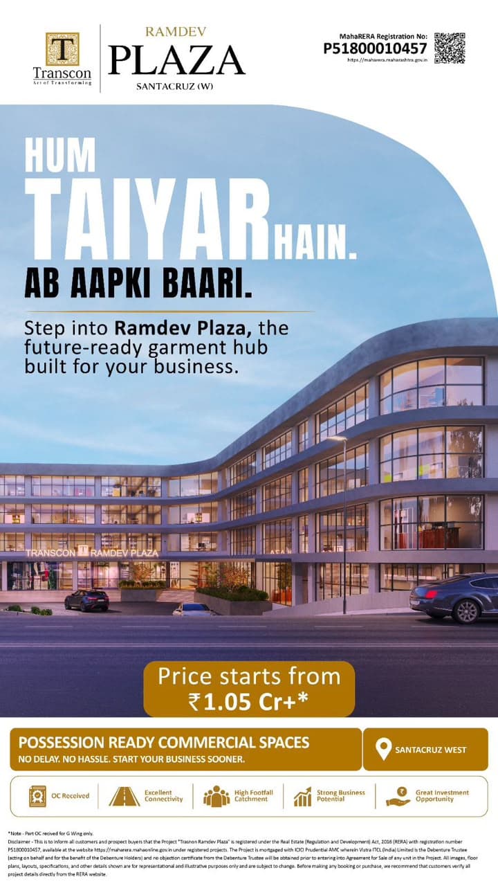 2nd Floor Transcon Ramdev Plaza, Santacruz West, 65000 psf